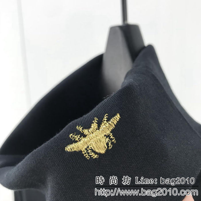 DIOR迪奧 2018秋冬 金色小蜜蜂刺繡 簡約百搭風格 高領男款長袖 ydi2242